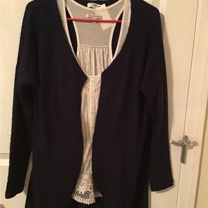 Navy cardigan